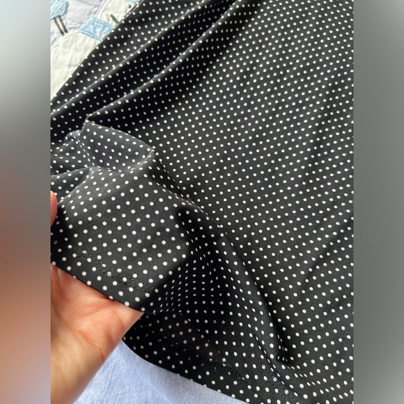 Vintage Black and White Polka Dot Baby Doll Sleeveless Shirt Mini Dress Medium - Picture 4 of 11